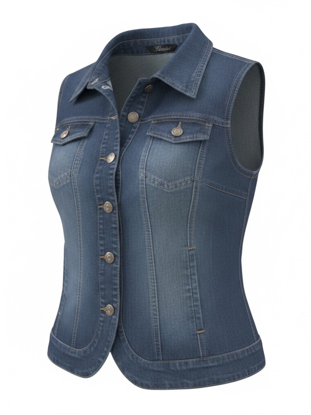 Baccini denim vest Size L - Picture 12 of 12